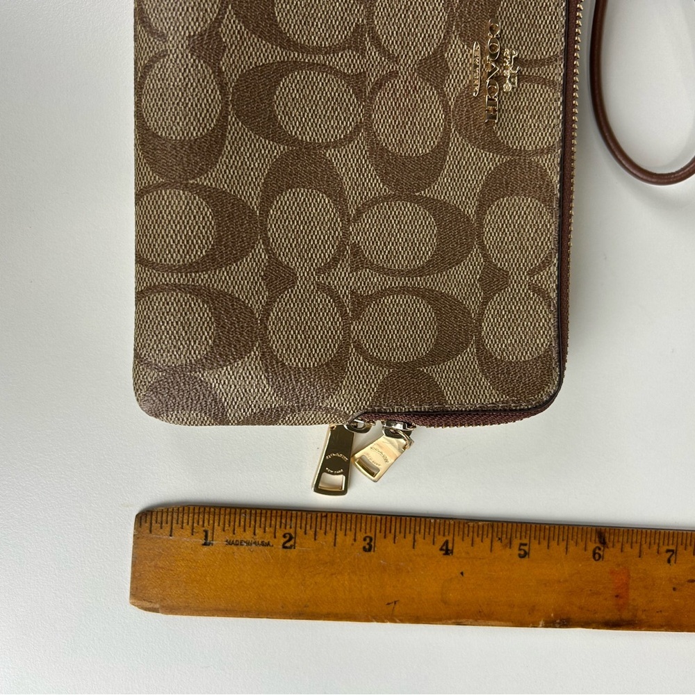 AUTHENTIC COACH DOUBLE ZIP WALLET WRISTLET - Picture 9 of 11